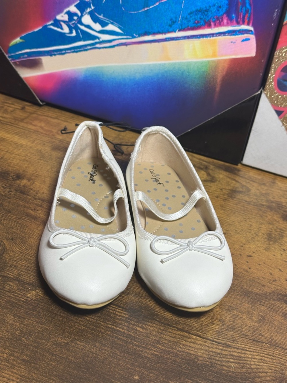 Toddler Girls' Nora Slip-On Ballet Flats White - Cat & Jack - SIZE 11